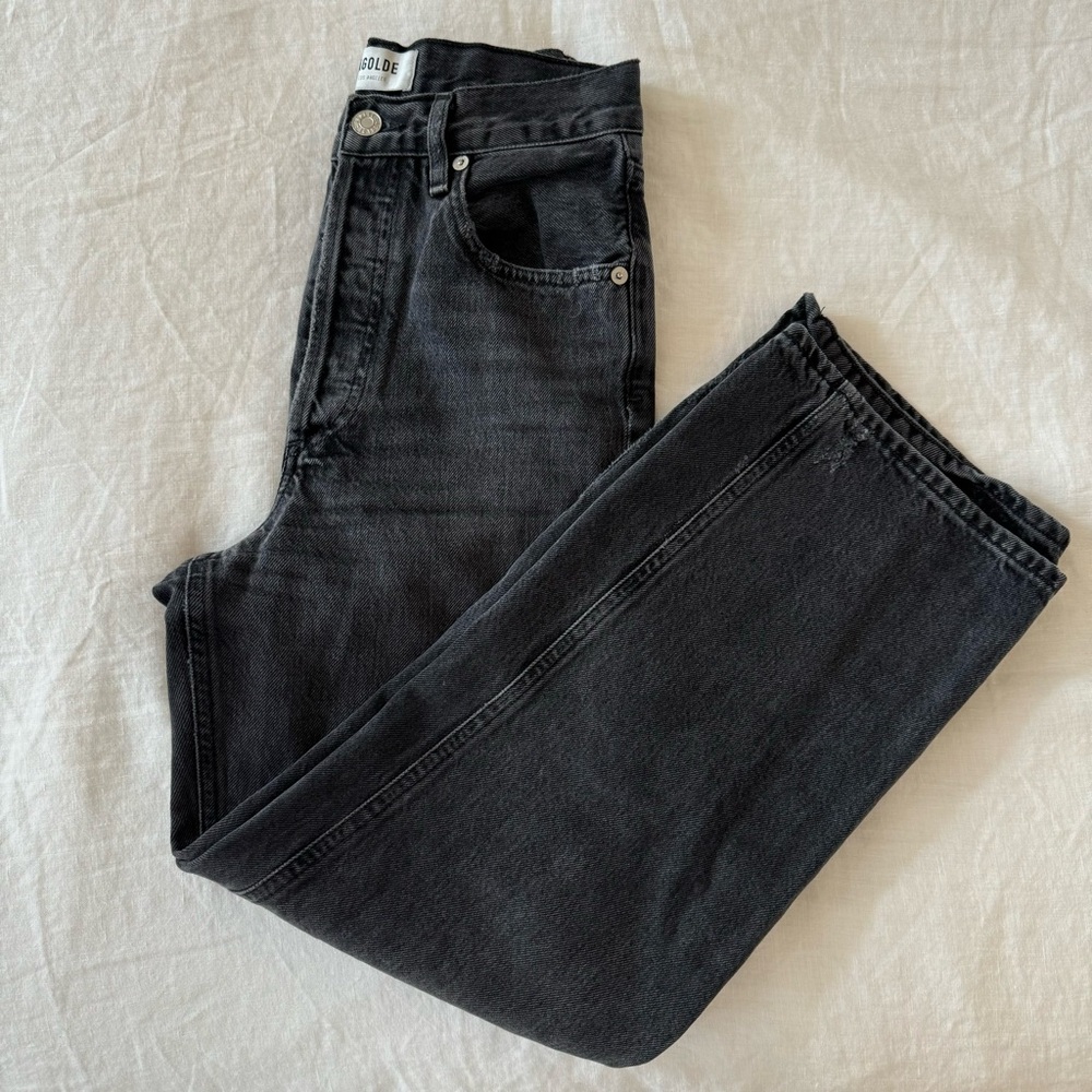 Agolde High-Rise Black Mom Jeans